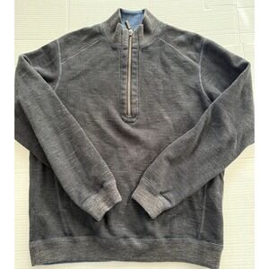 Tommy Bahama Men's Gray Quarter Zip Pullover Sz Medium